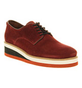 Ask the missus Alfred lace up Burgundy suede