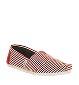 Toms Toms classic exclusive Bordo red white stripe