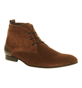 Ask the missus Falcon chukka boot Rust suede brown leath...