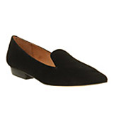 Office Ego centric slip on Black suede