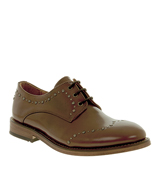 Hudson Arquette stud wing tip Tan leather