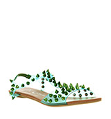 Jeffrey campbell Puffer sandal Green green spikes
