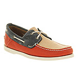 Timberland Tricolour boat shoe Red navy white leather