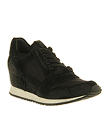 Ash Dean wedge sneaker Black suede