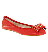 Office Punk stud bow Red pu