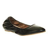 Office Puffin wedge Black leather