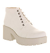 Vagabond Dioon lace up boot White canvas
