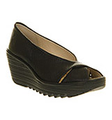 Fly london Yaff wedge Black leather