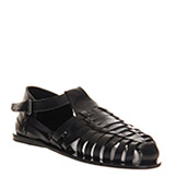 Ask the missus Jimmy sandal Black leather