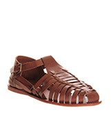 Ask the missus Jimmy sandal Tan leather