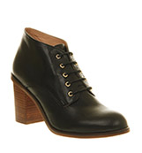 Office Unruley lace up Black leather