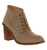 Office Unruley lace up Taupe suede