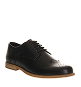 Ask the missus Cardinal brogue lace Black leather