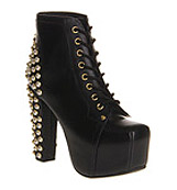 Jeffrey campbell Lita pearls ankle boot Black leather pearls