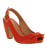 Office Felicity bow Coral suede