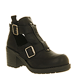 Office Uni cut out Black leather