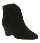 Ash Spiral ankle boot Black suede