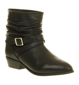 Office Boston cross strap Black leather