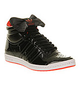 Adidas Top ten hi sleek Black red bow