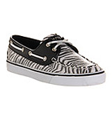 Sperry Bahama 2eye Black white zebra sequ...