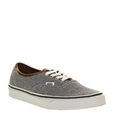 Vans Authentic Blue oxford tan leathe...