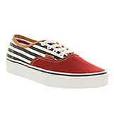 Vans Authentic Biking red nautical st...