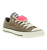 Converse All star ox low double to Charcoal bleached deni...