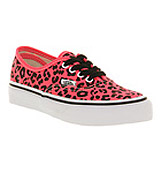 Vans Authentic kids Leopard neon pink