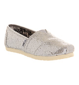 Toms Youth classics Silver glitter