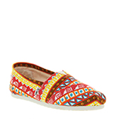 Toms Classic slip on Aztec orange canvas