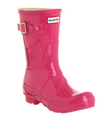 Hunter Short classic welly Fushia pink gloss