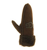 Ugg australia Logo mittens Chocolate brown