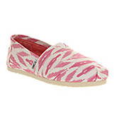Toms Seasonal classic slip on Pink ikat