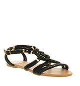 Office Conga sandal Black snake textile