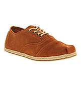 Toms Toms cordones lace Rust suede