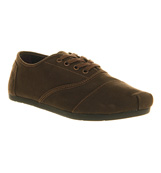 Toms Toms cordones lace Brown waxed twill