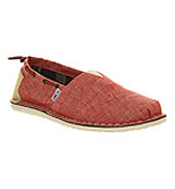 Toms Toms stitch out Red chambray