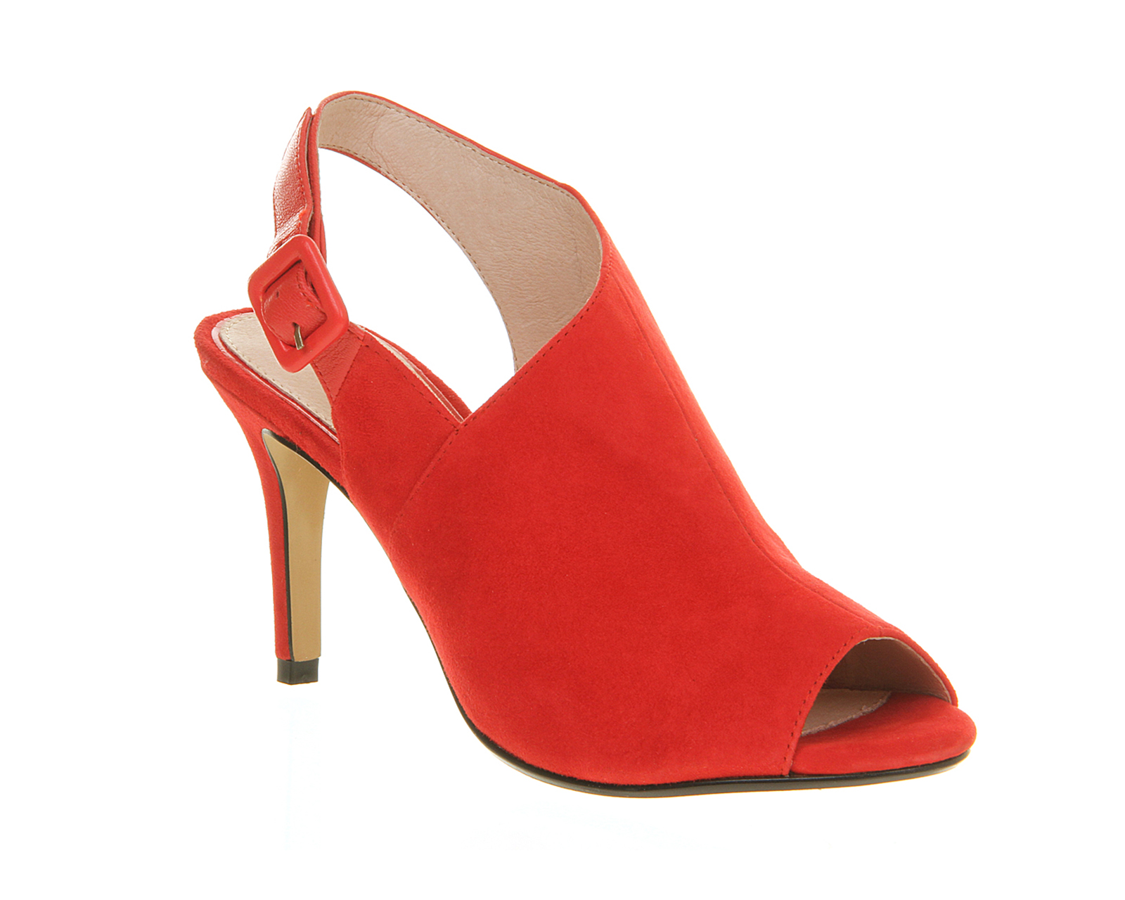 OFFICEGauntlet Cut Out Shoe bootsRed Suede