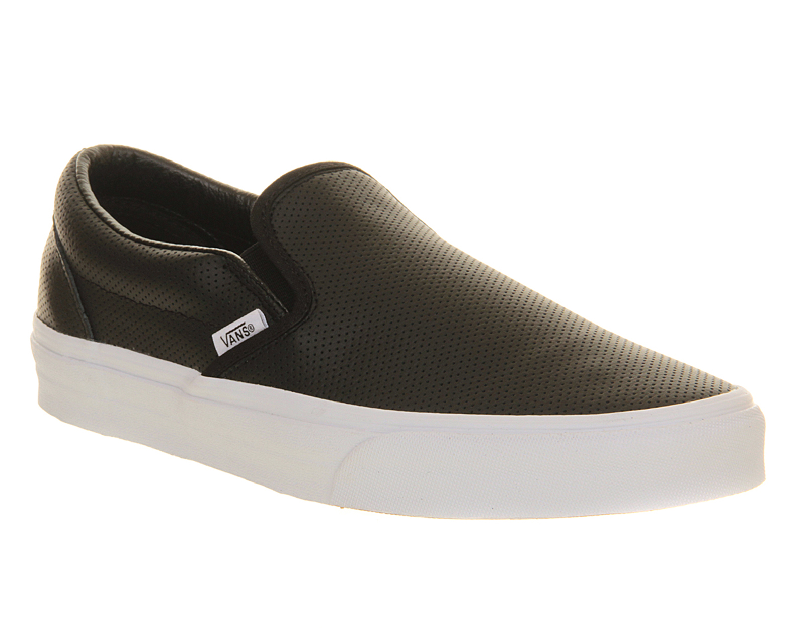 VansClassic Slip On ShoesBlack Perforated Leather