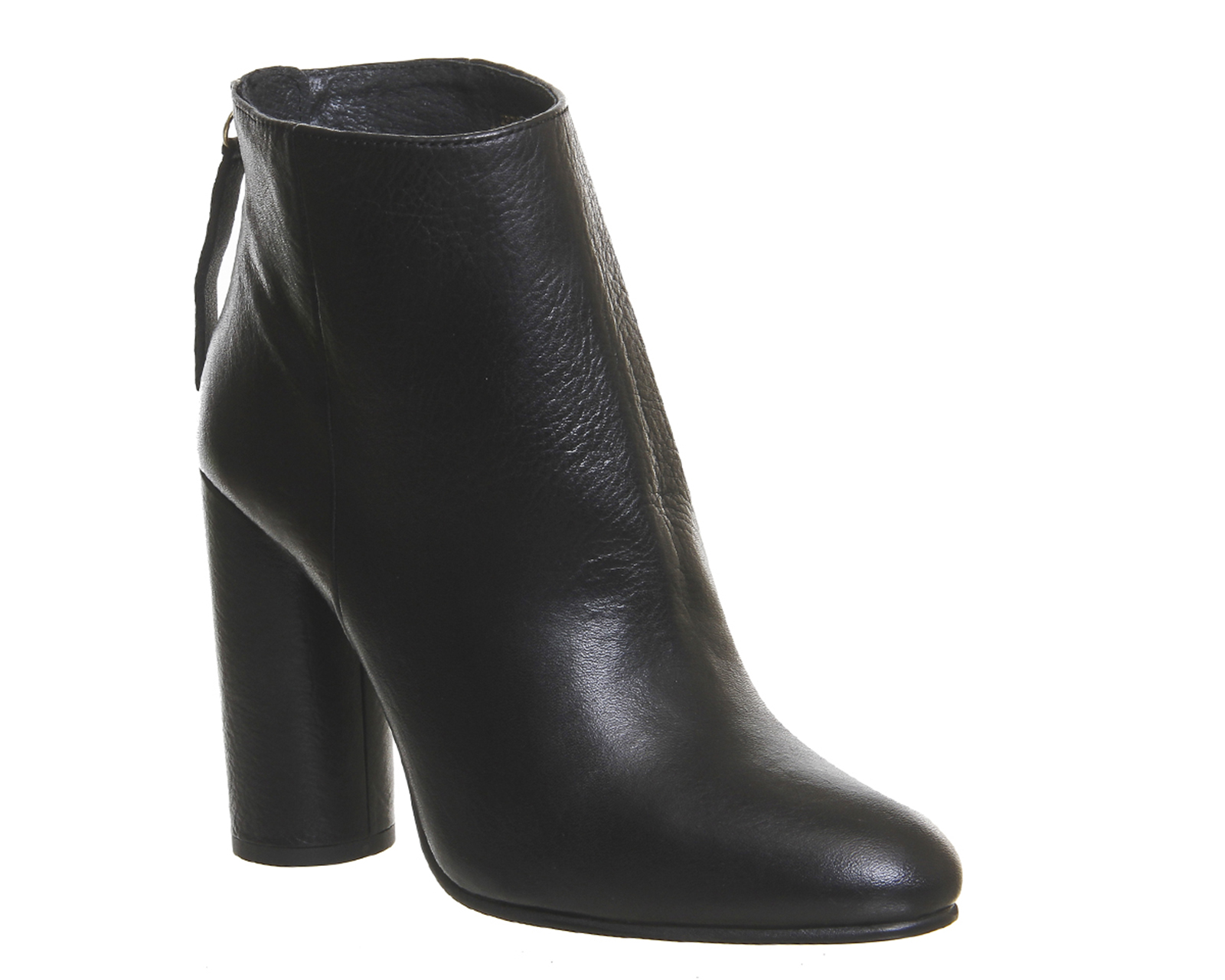 OFFICEIllinois Cylindrical Heel BootsBlack Leather