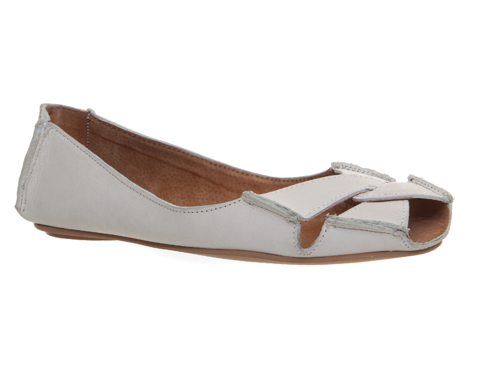OFFICELuxe Softy Peep ShoesWhite Leather