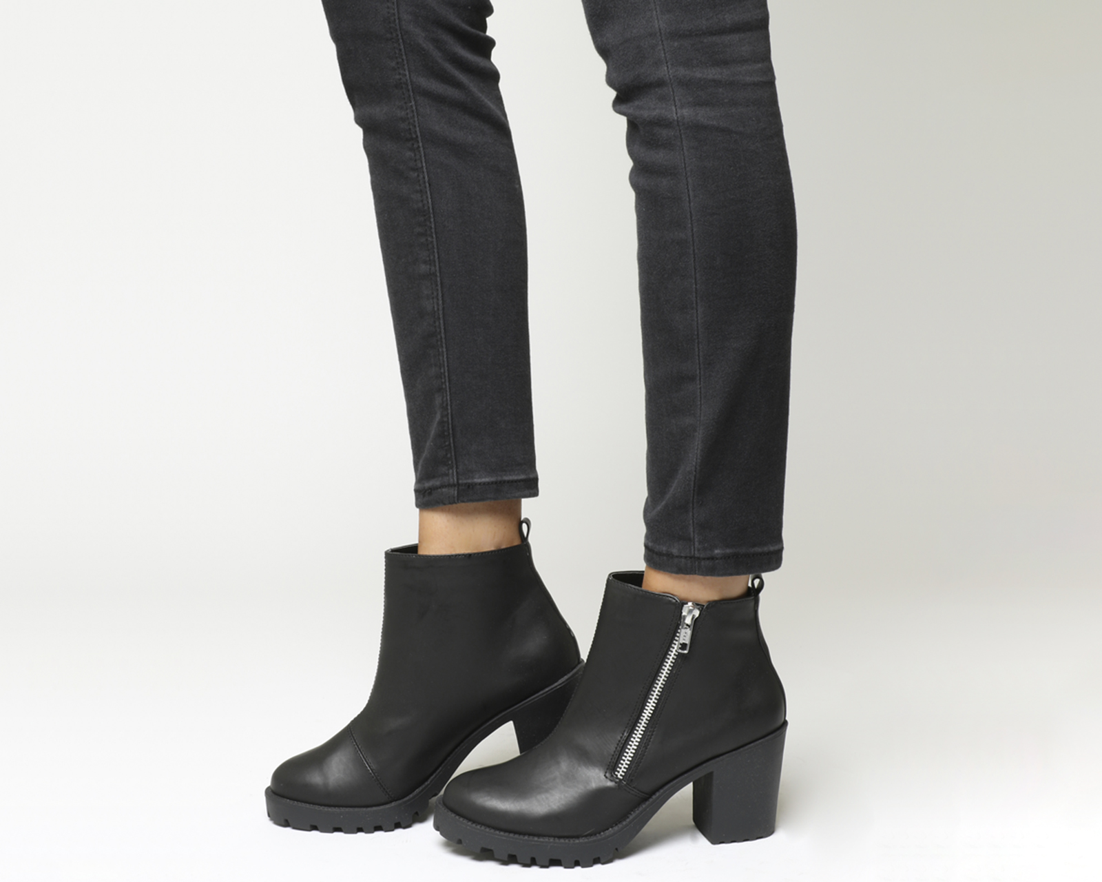 OFFICEFuel Side Zip Chunky bootsBlack