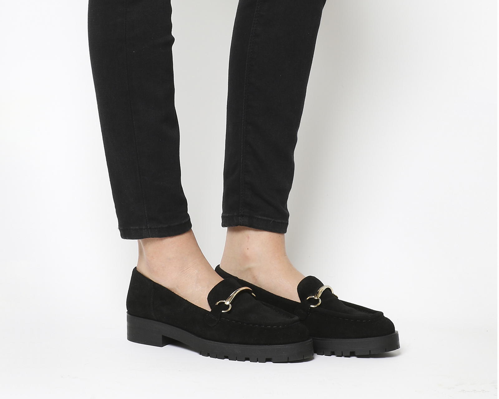 OFFICEPooch Chunky Trim LoafersBlack Suede