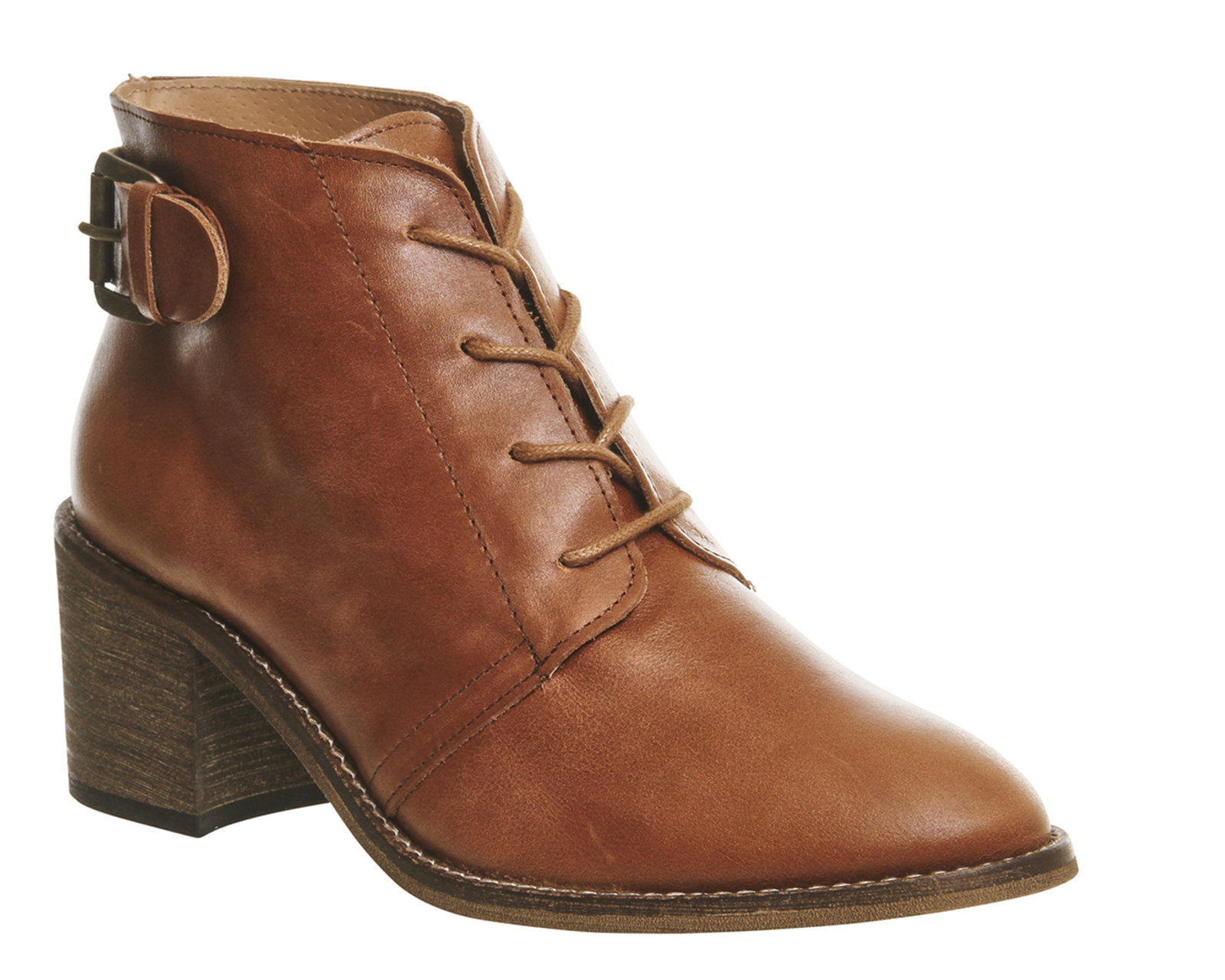 OFFICELacey Lace Up BootsTan Leather
