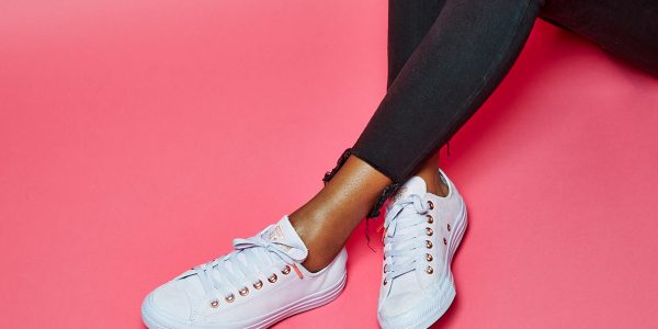 Converse All Star Low Leather Barely Fuchsia Rose Gold Exclusive