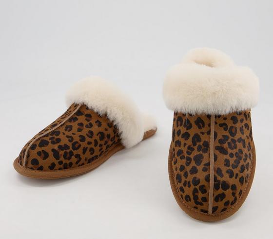 Leopard-print, suede Scuffette II slippers by UGG.
