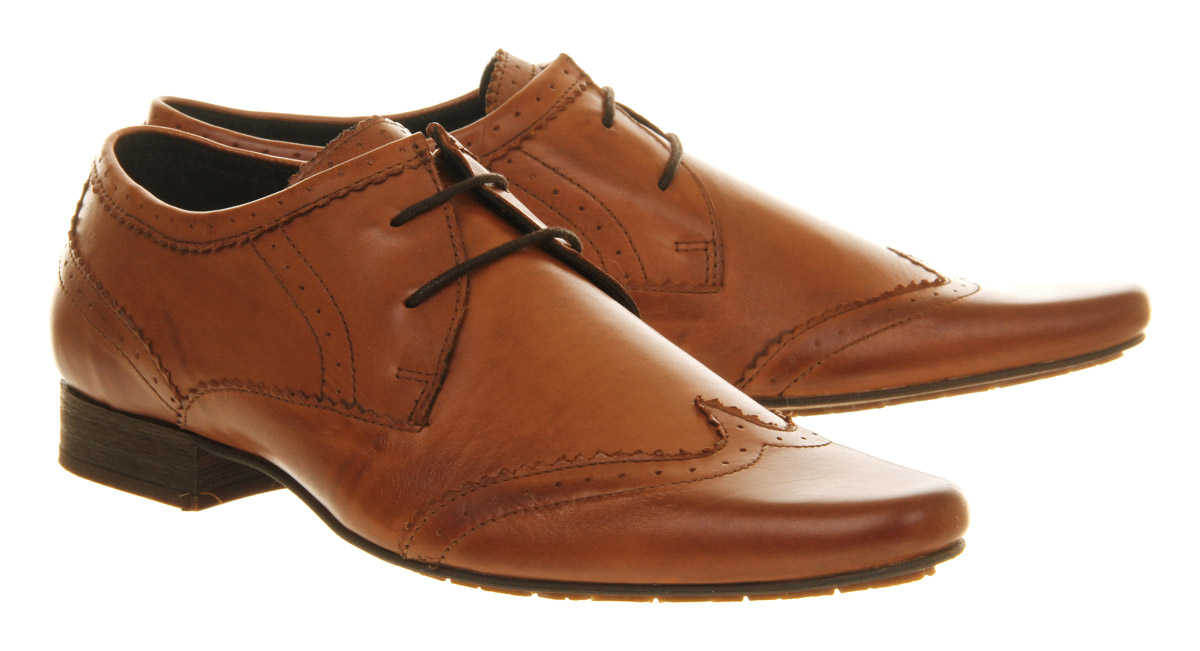 Hudson London Ellington Brogues Tan Leather - Men’s Smart Shoes