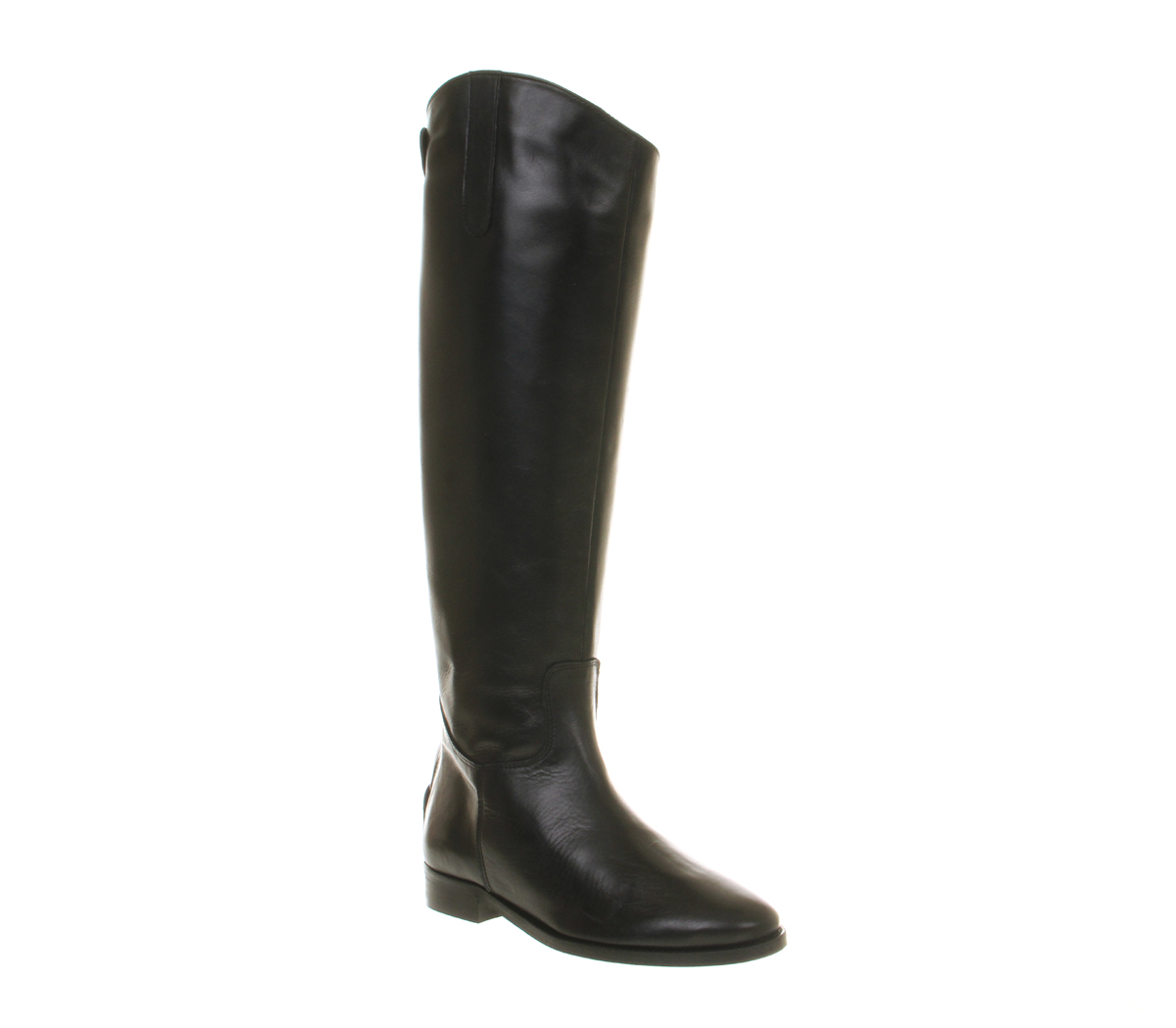 black leather riding boots