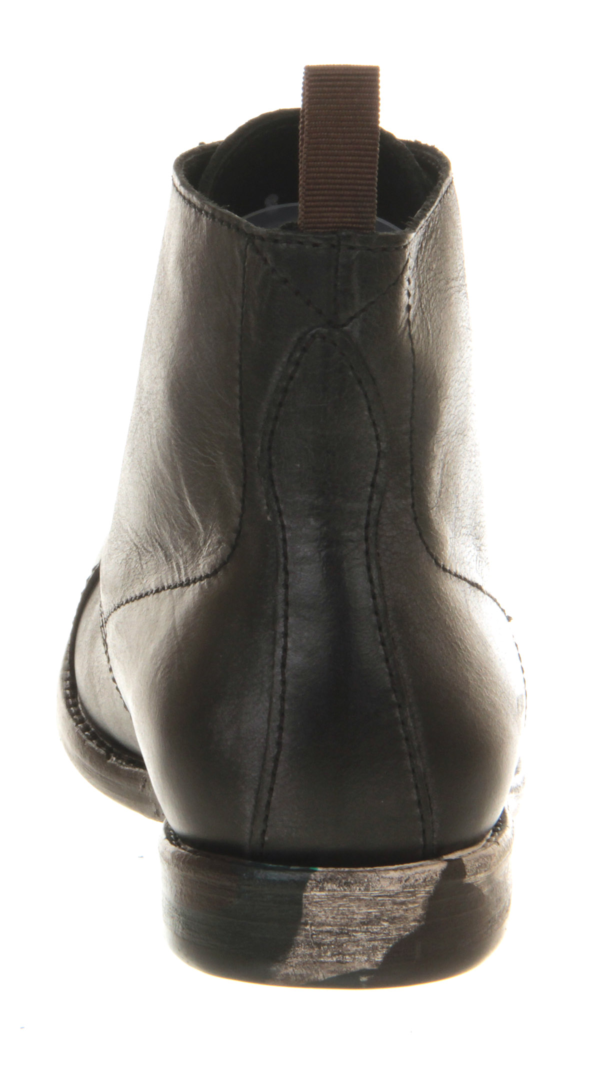 Ask the MissusCarson Toe Cap Lace bootsBlack Leather Camo Sole