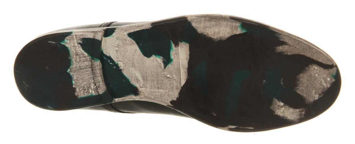 Ask the MissusCarson Toe Cap Lace bootsBlack Leather Camo Sole